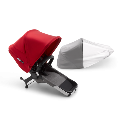 BUGABOO Donkey3 Duo Extension Complete - Alum/Grey Melange Red